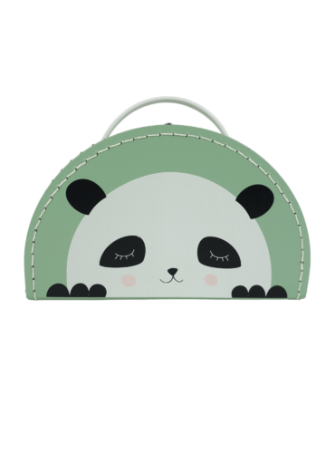 Koffertje panda groen
