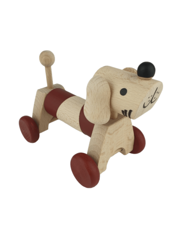 Houten speelgoed hond
