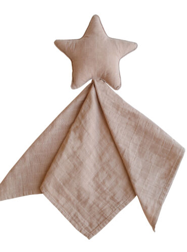 Mushie knuffeldoek lovey blanket star natural